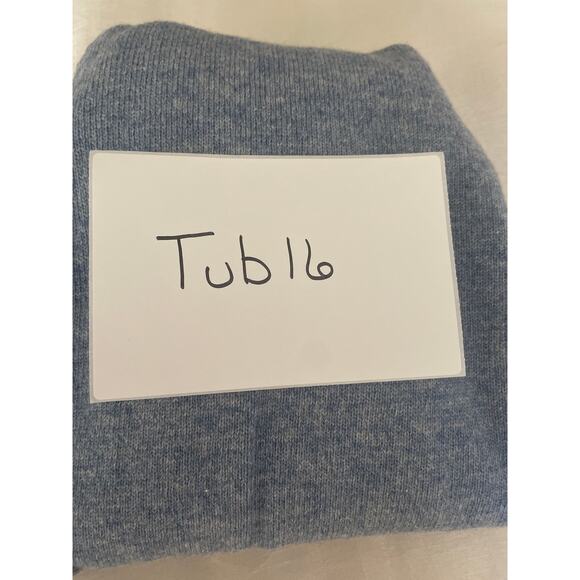 John Cabot Mens Sweater L Blue Lambswool‎ Minimal Office Travel Classic Neutral - Picture 8 of 8